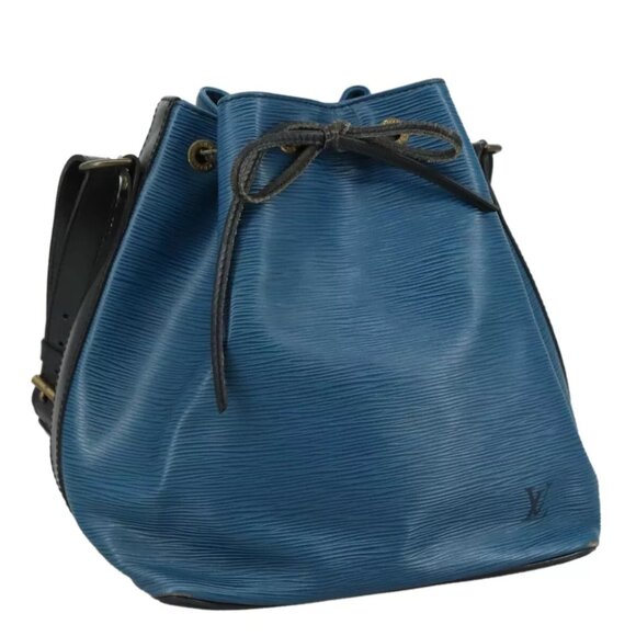 LOUIS VUITTON Epi Petit Noe Shoulder Bag Bicolor Black Blue M44152 Auth yk16375 - Picture 1 of 16